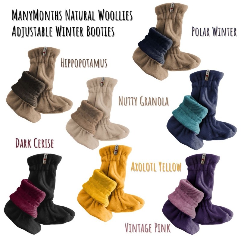 Chaussons de portage en laine évolutif Manymonths