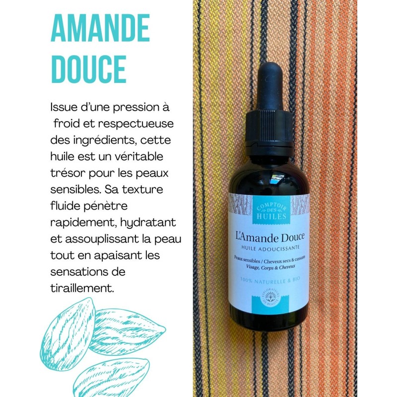 Sweet Almond Oil Comptoir des huiles 50ml