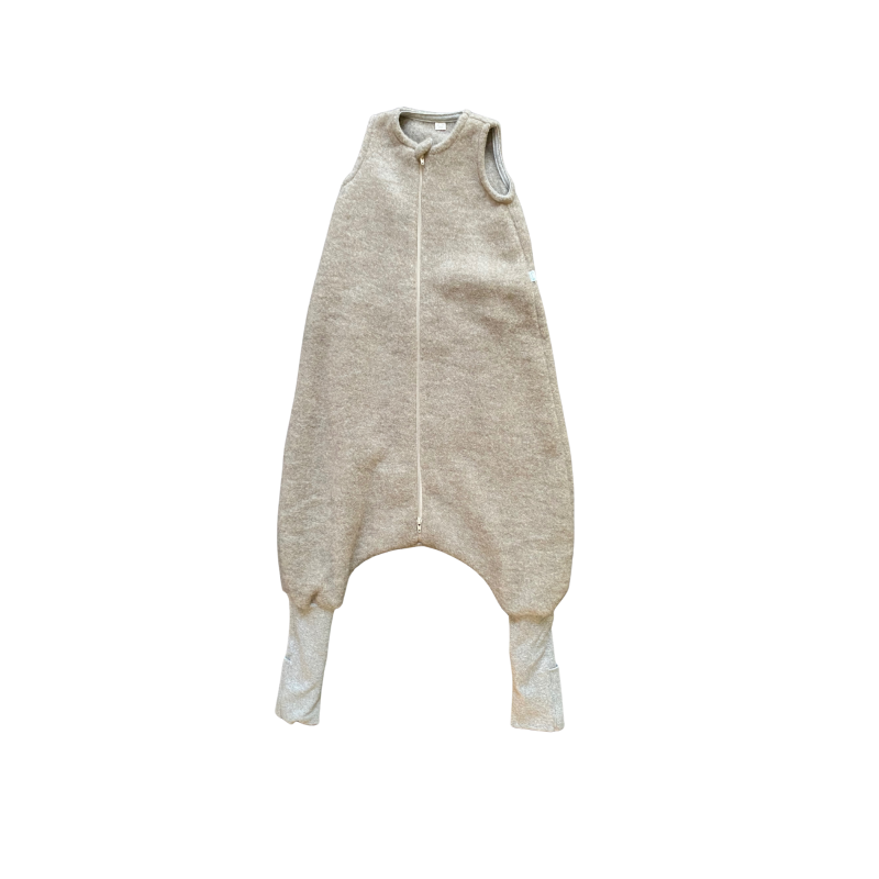 Sleeping bag with feet coton and wool