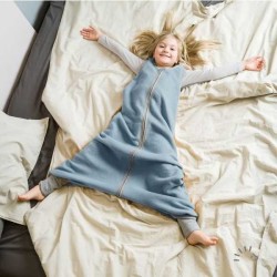 Sleeping bag with feet coton and wool